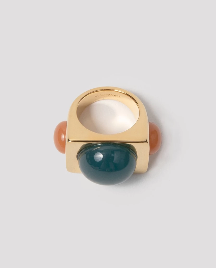 Rue Blanche Women's Ring 23R04 Canard 23H-Lucas Jack Elegant Gold-Tone Jewelry